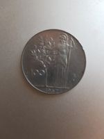 Vintage Italien 1957 Lire100 Münze, Bay Baum Minerva stehend