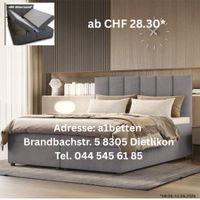sofort: neues Boxspringbett Bett Lea grau 160x200cm
