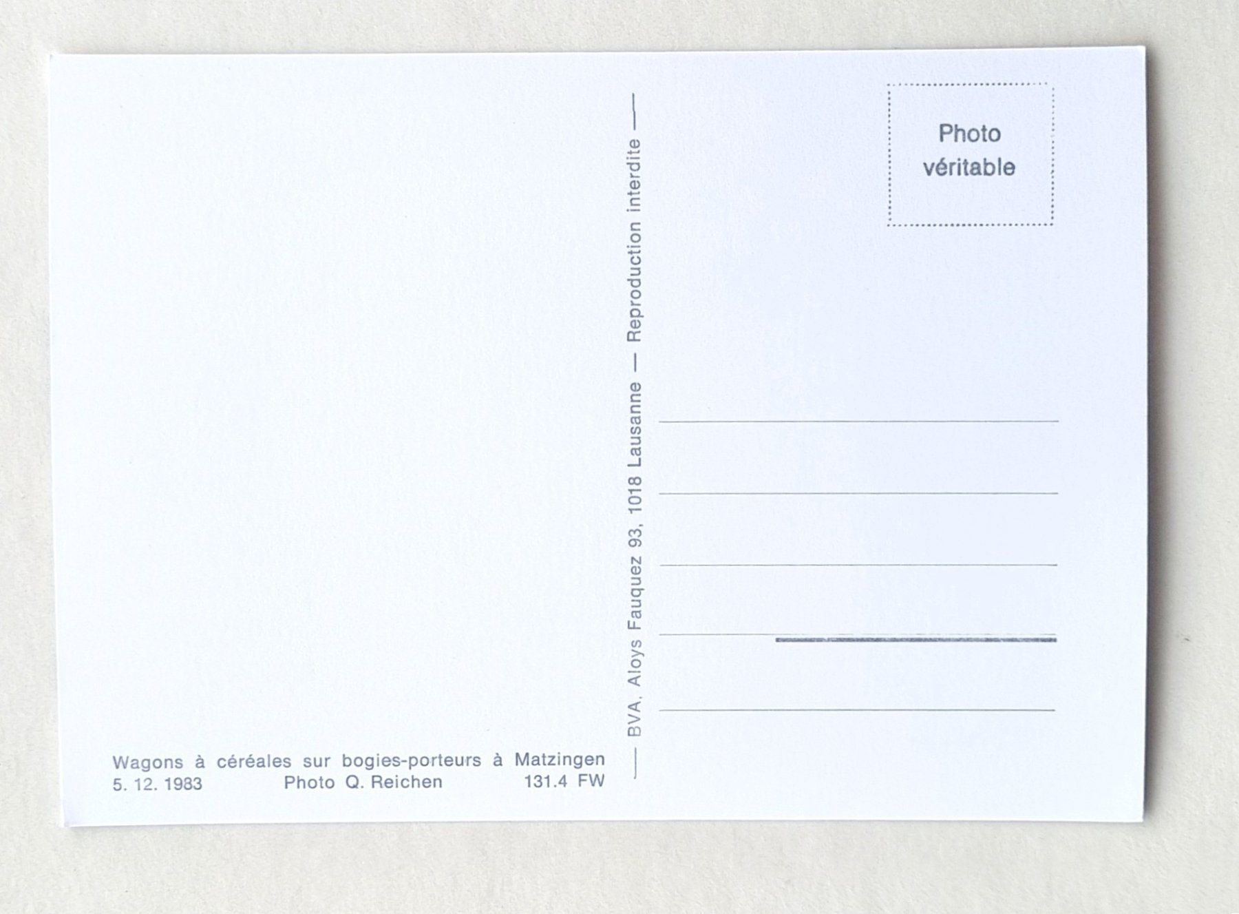 Cartes postales: Matzingen - Strassenbahn - Schwertransport - 1983 – D'occasion à Rothrist par RROENK 1