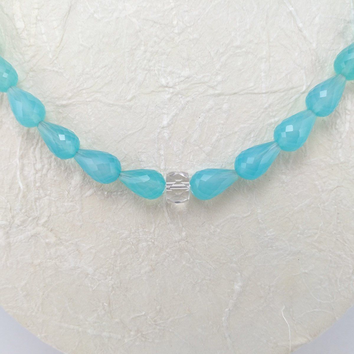 Catenine: Hellblaue Achat Halskette – Nuovo e nell'imballaggio originale da Meilen venduto da Byrd-bijoux 1