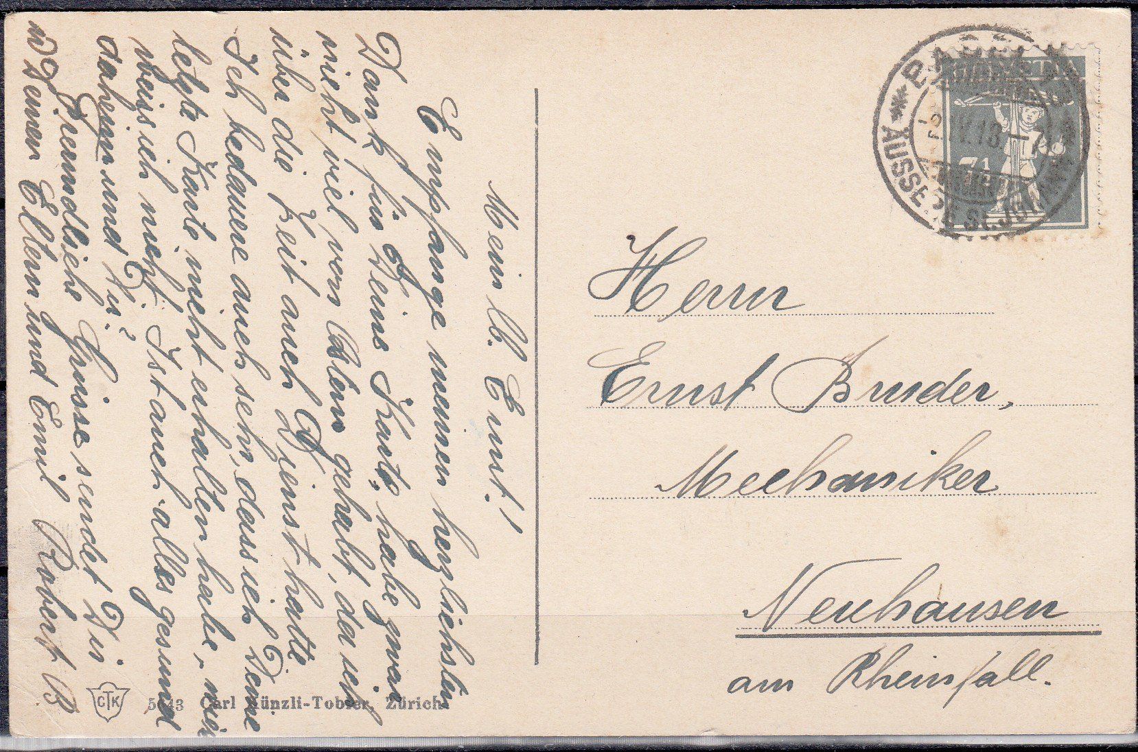Cartoline postali: Ak Basel Bundesbahnhof 1918 BL – Usato da Herrliberg venduto da Lfrifda 1