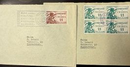 Brief mit Militärmarken