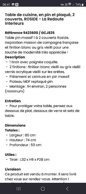 Tables: Petite table de cuisine / Bureau – D'occasion à Genève par tim_y27k 1