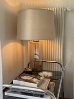 Glas Stehlampe mit Schirm 