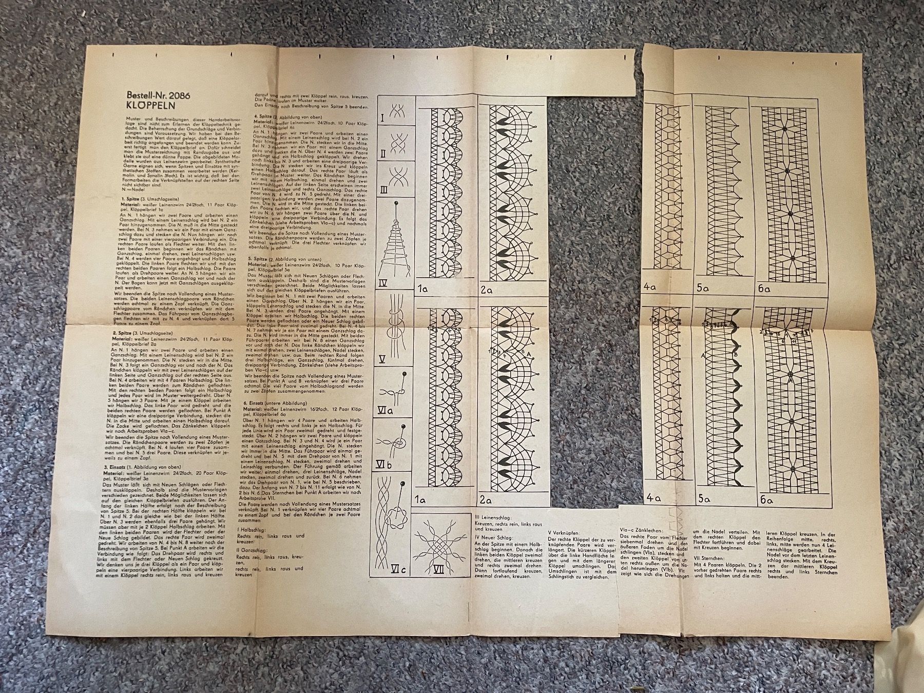 Libri: Klöppeln spitzen und Deckchen Klöppel Schrift Brief 2 – Usato da Buchs SG venduto da Billikatze5 4