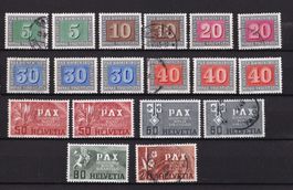 CH Briefmarken Lot "PAX" 1945