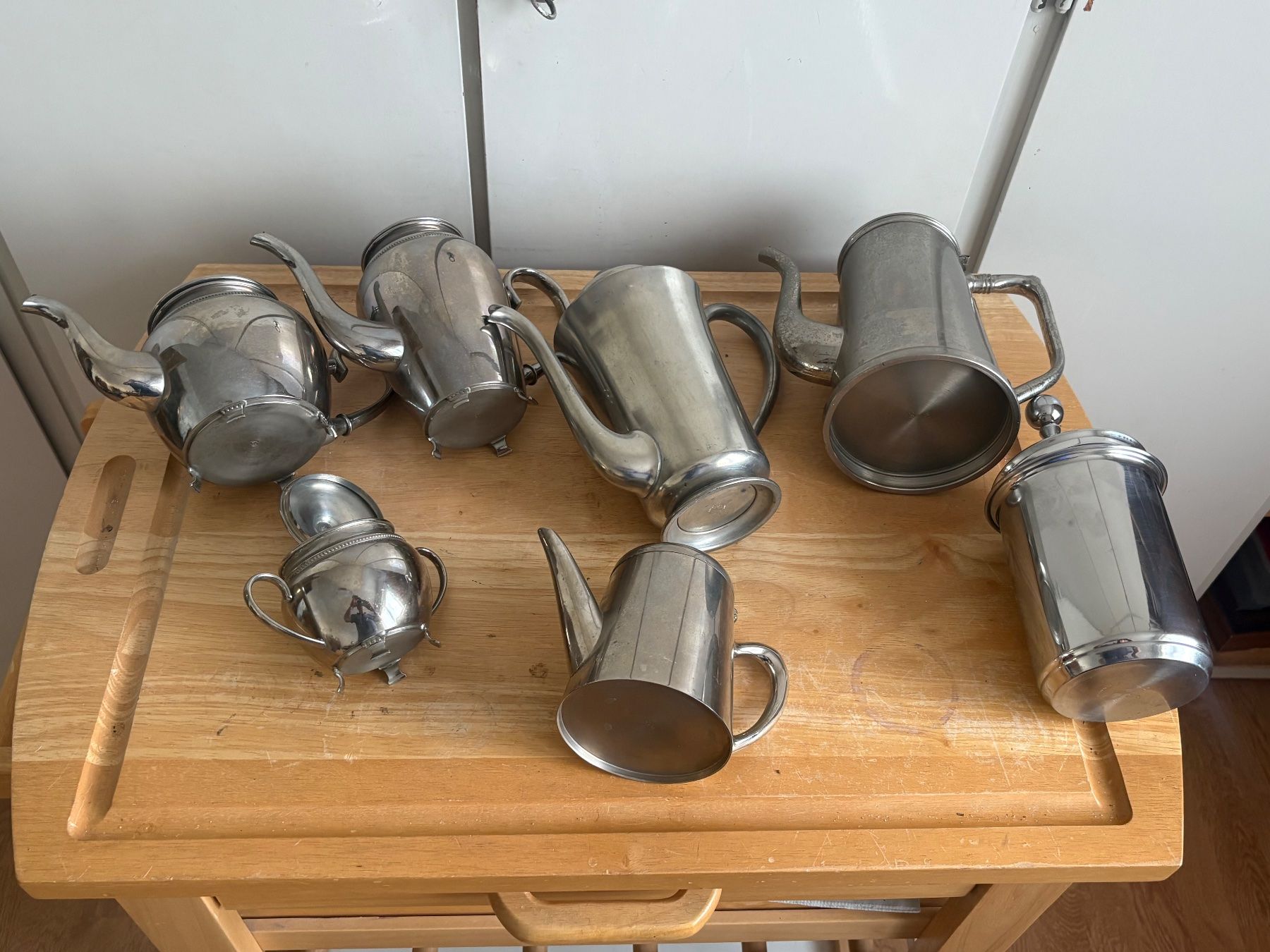 Teiere: Kaffee/Teekannen Set 8-teilig Edelstahl? Blech – Usato da Frick venduto da Rukki 3