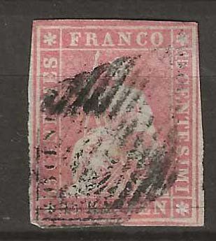 Tutti i francobolli: CH024a - Strubel 24a obl. – Usato da Trélex venduto da Phil_Albert