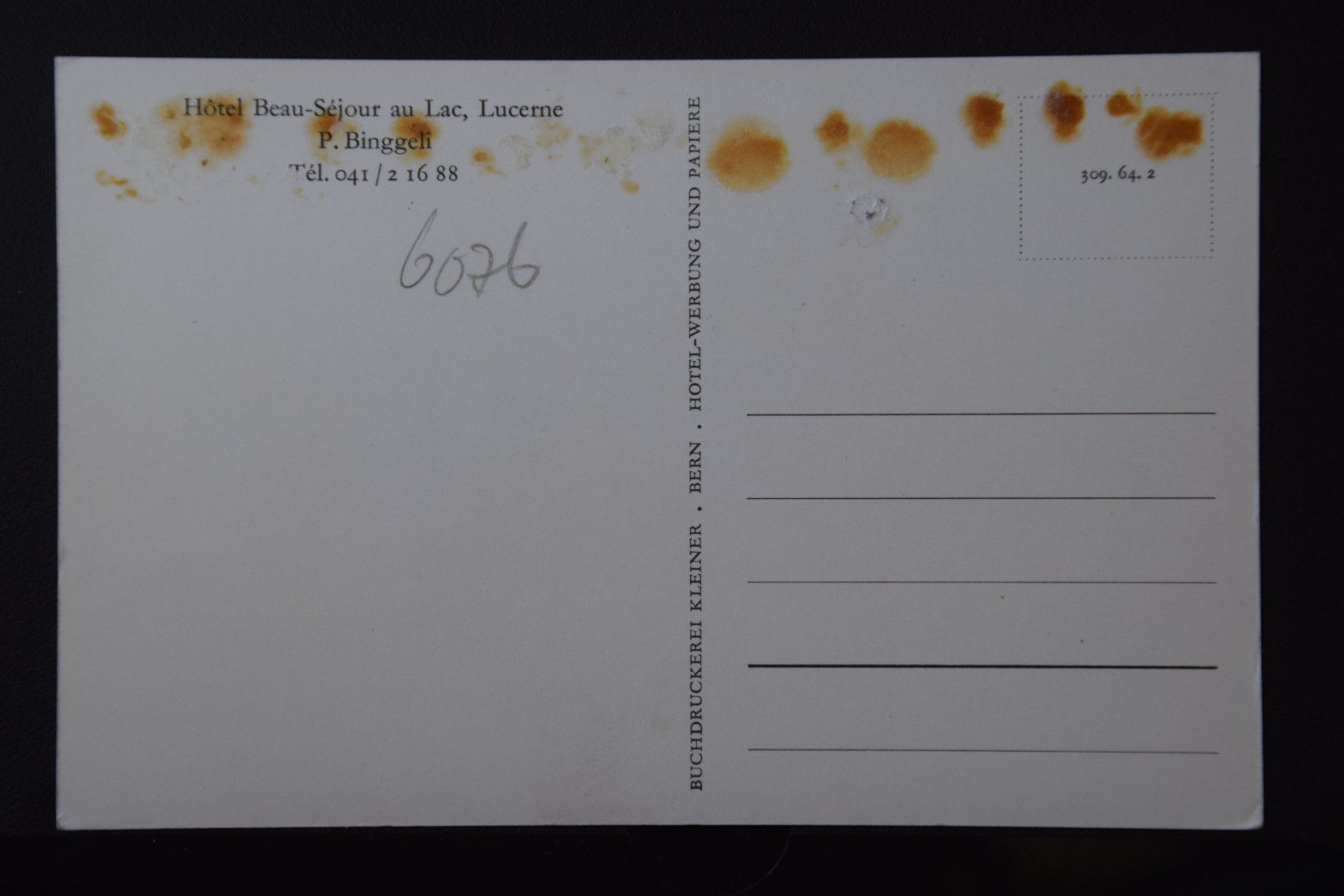 Cartoline postali: AK Luzern, Hotel Beau-Sèjour – Usato da Luzern venduto da CH2018 1