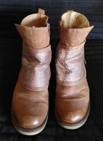 Hellbraune Stiefeletten (Dkode), passen AS98, Rundholz,Gr.36