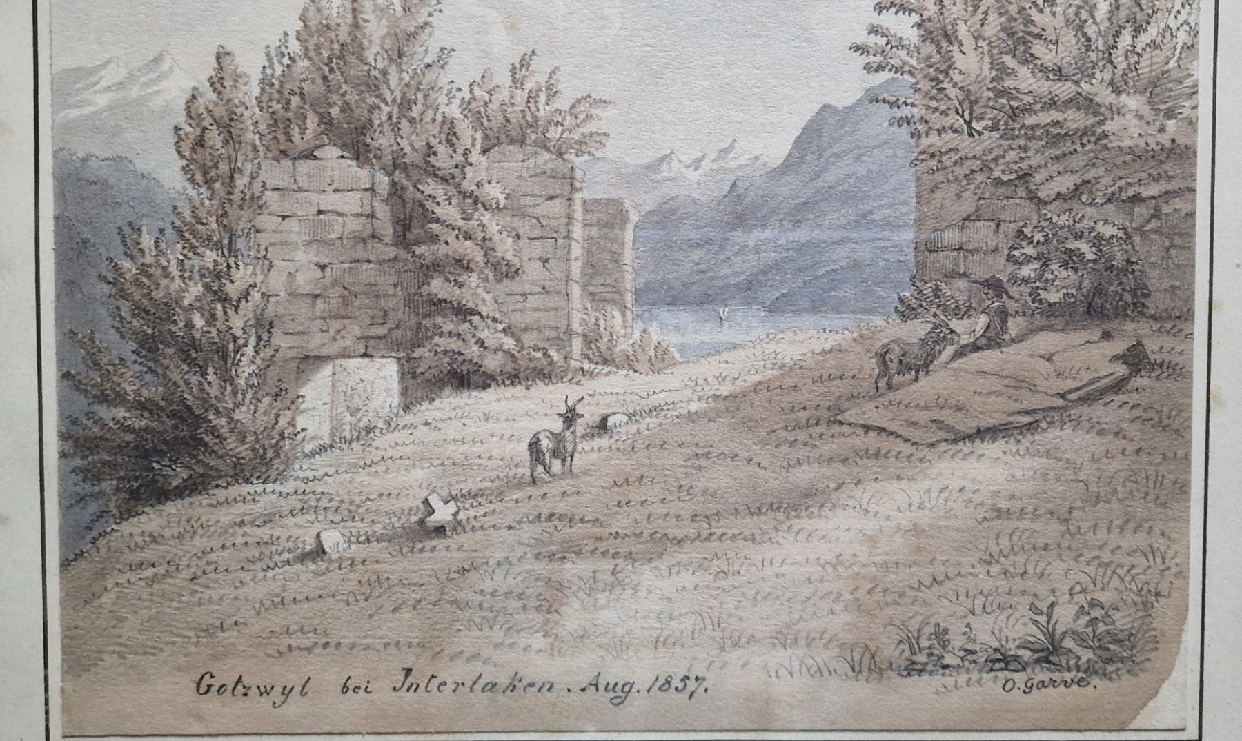 Gemälde: Goldswil bei Interlaken  -  Ringgenberg  -  Brienzersee – Gebraucht aus Röthenbach i. E. von Heureka5 2