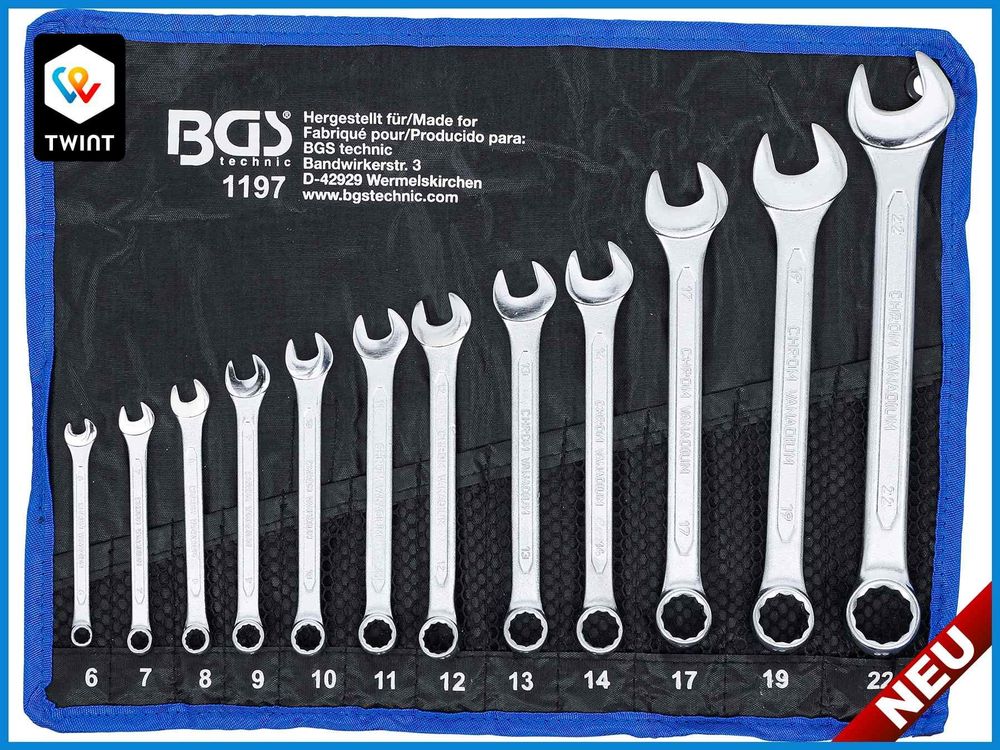 Juego De 12 Llaves Combinadas Mannesmann 6-22 Mm En Acero Cromo Vanadio 15 71e 28 Descuento