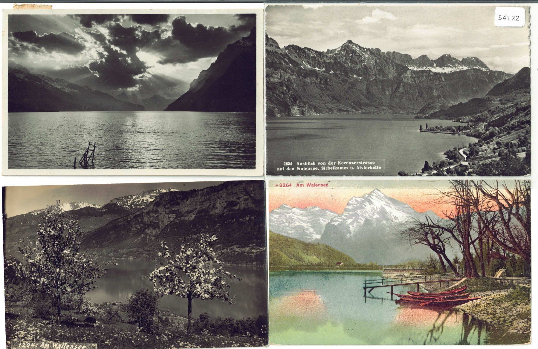 Ansichtskarten: 4 AK - Wallensee Walensee – Gebraucht aus Ettingen von Kartenplanet