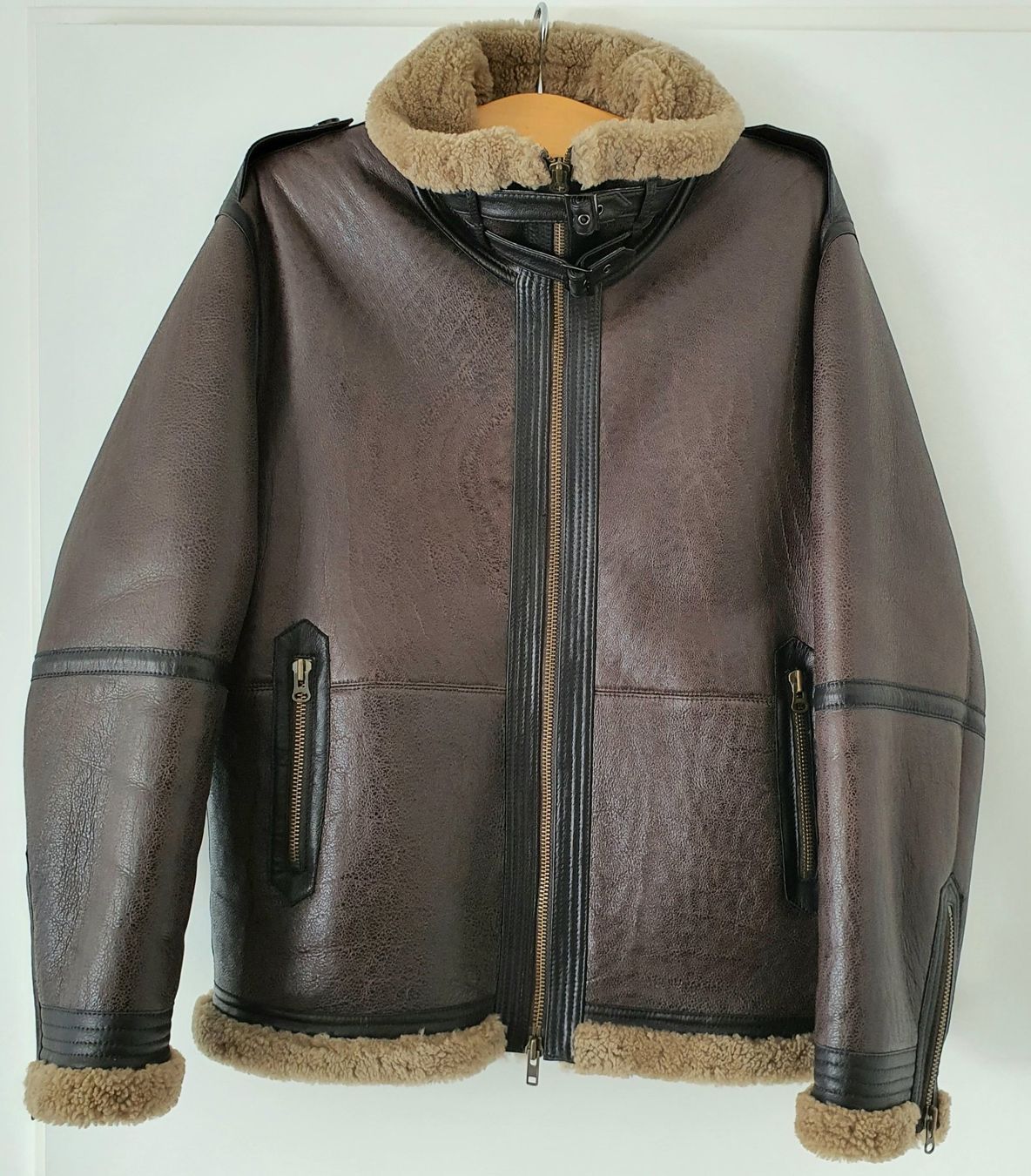 Vestes: Stylische Herren Lammfelljacke Braun – D'occasion à Weiach par sim_8s27 1