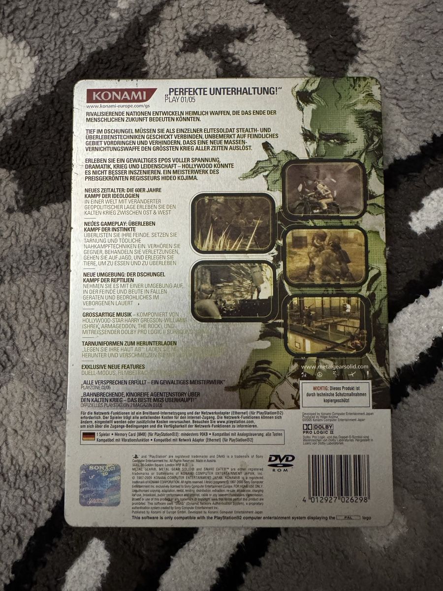 Sony Giochi: Metal Gear Solid 3: Snake Eater PS2 PAL Steelbook – Usato da Beringen venduto da ton_dx2f 1