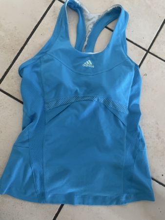 Adidas Running Top Gr.38/40 blau mit integriertem BH