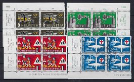 Werbemarken 1956 Viererblocks gestempelt   14601