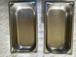 Garbehälter Steamer ungelocht 1/3 Höhe 65 mm 2x mit 1 Deckel