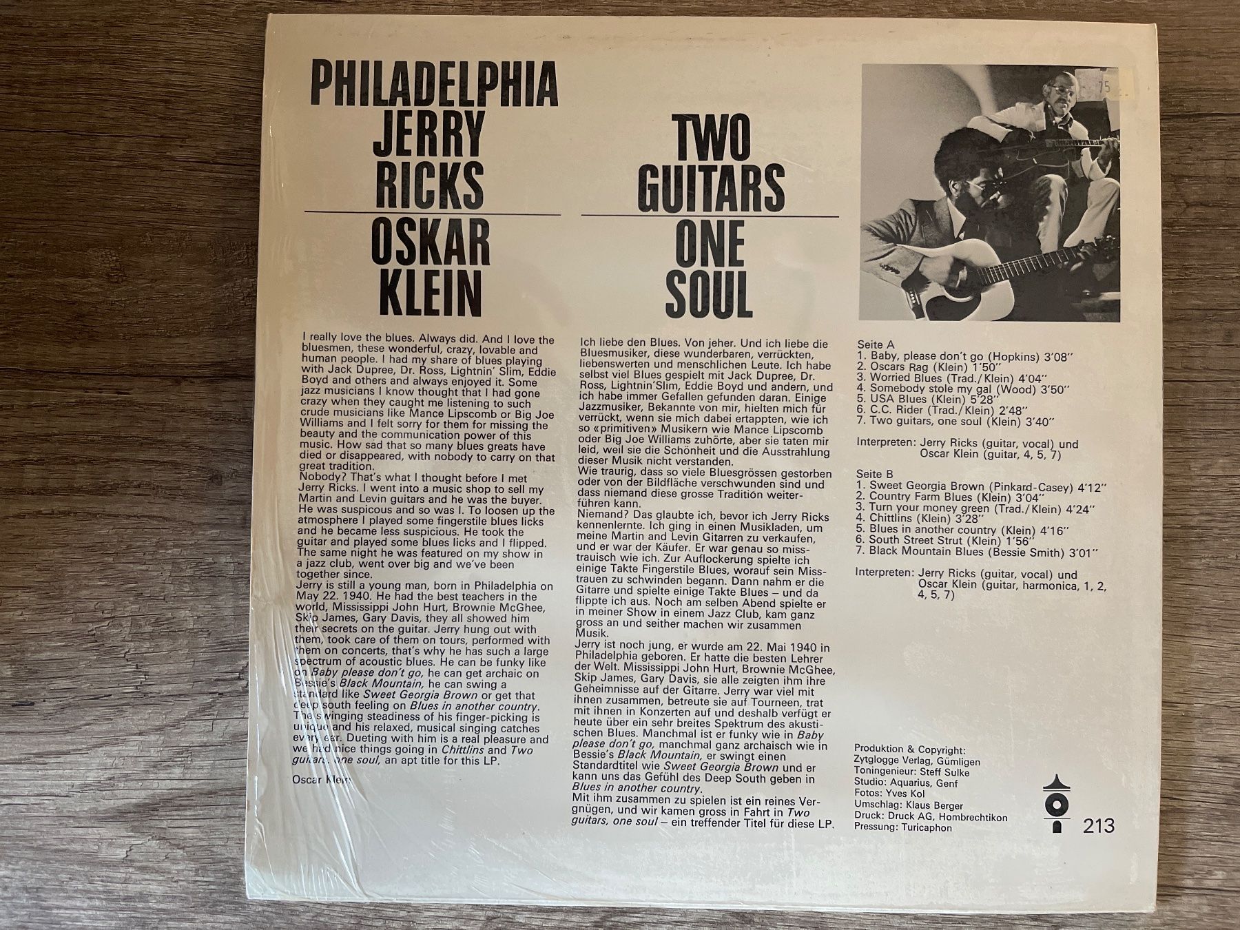 Dischi in vinile: S1315/Jerry Ricks & Oscar Klein Two Guitars – Usato da Frutigen venduto da Philippe_jsp 1