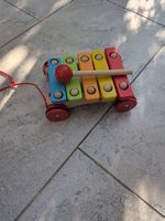 Holz-Xylophon zum Nachziehen, Kinder-Musikspielzeug bunt