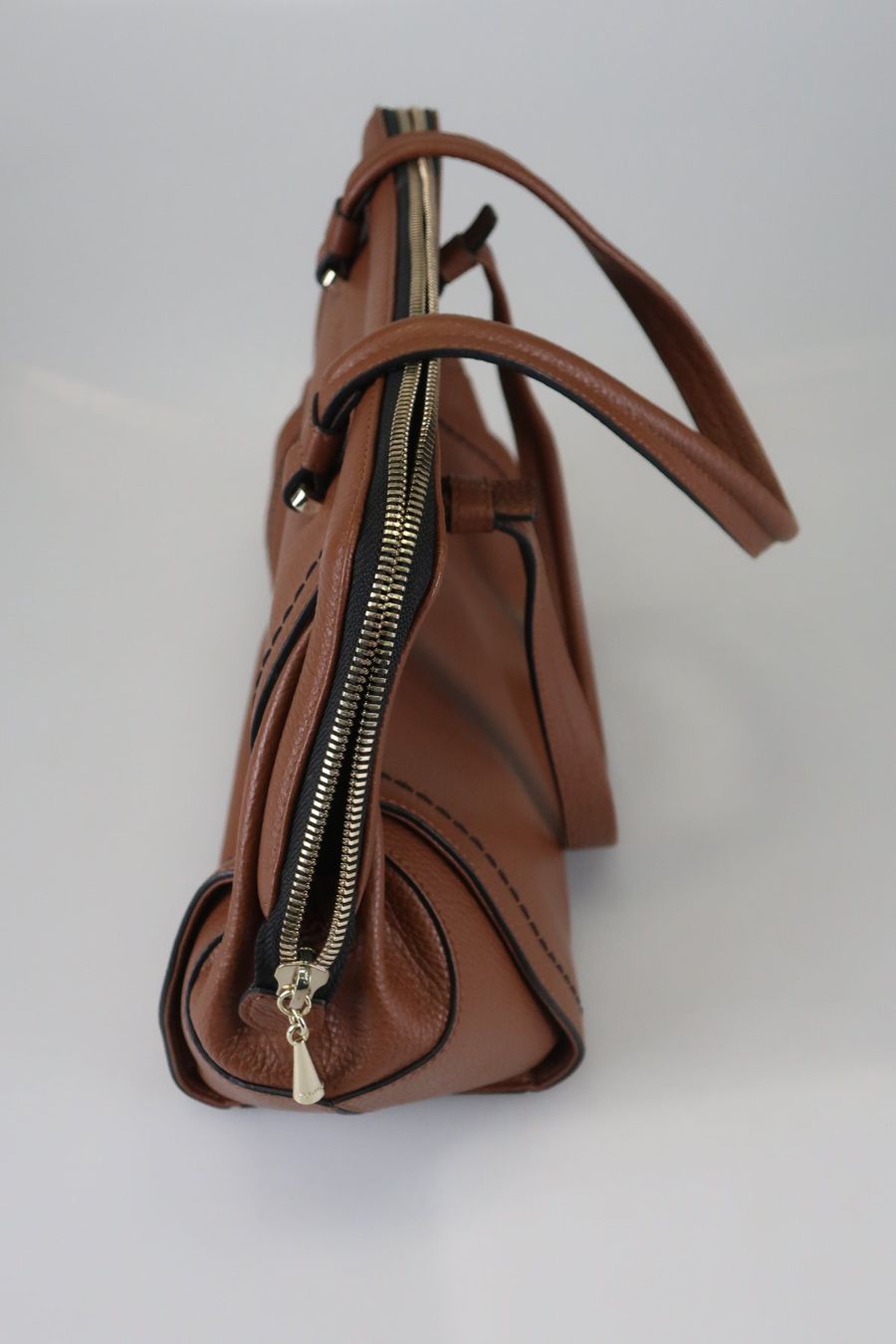 Taschen für Damen: Braune Plinio Visona Handtasche aus Leder – Gebraucht aus Volketswil von brockipfannenstil 2