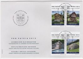 Pro Patria Serie 2012 mit TAB oben (it) auf illustr. FDC