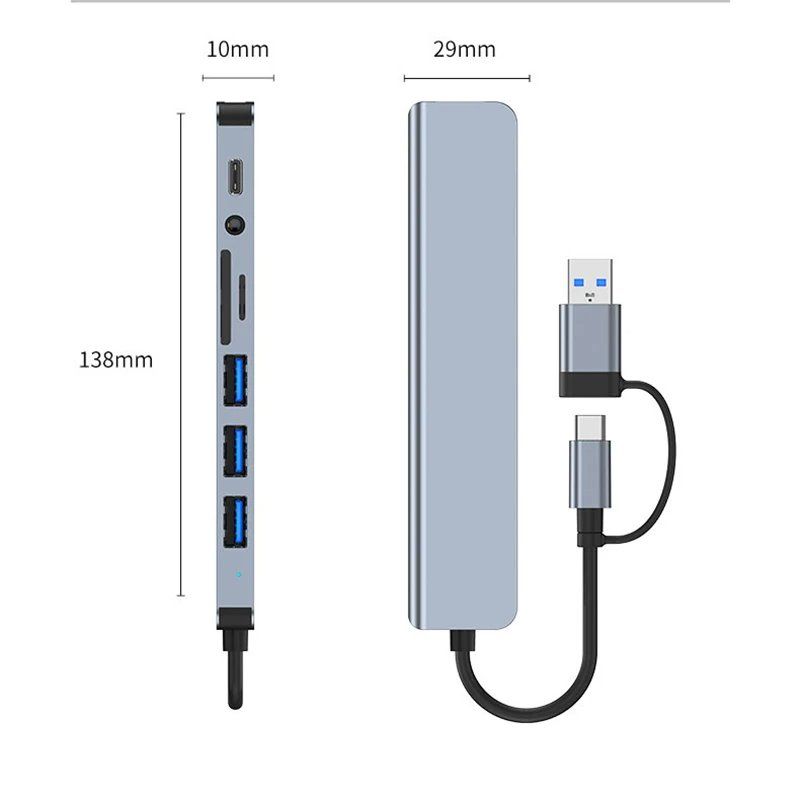 Hub & Switch: 8in1 USB-C & USB-A Hub / Digitec CHF 27.90 / Micro SD Audio – Nuovo e nell'imballaggio originale da Uster venduto da -FPS- 8