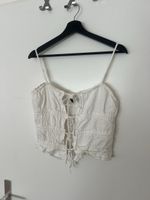 H&M Crop Top weiss Grösse XS Schnürung neuwertig