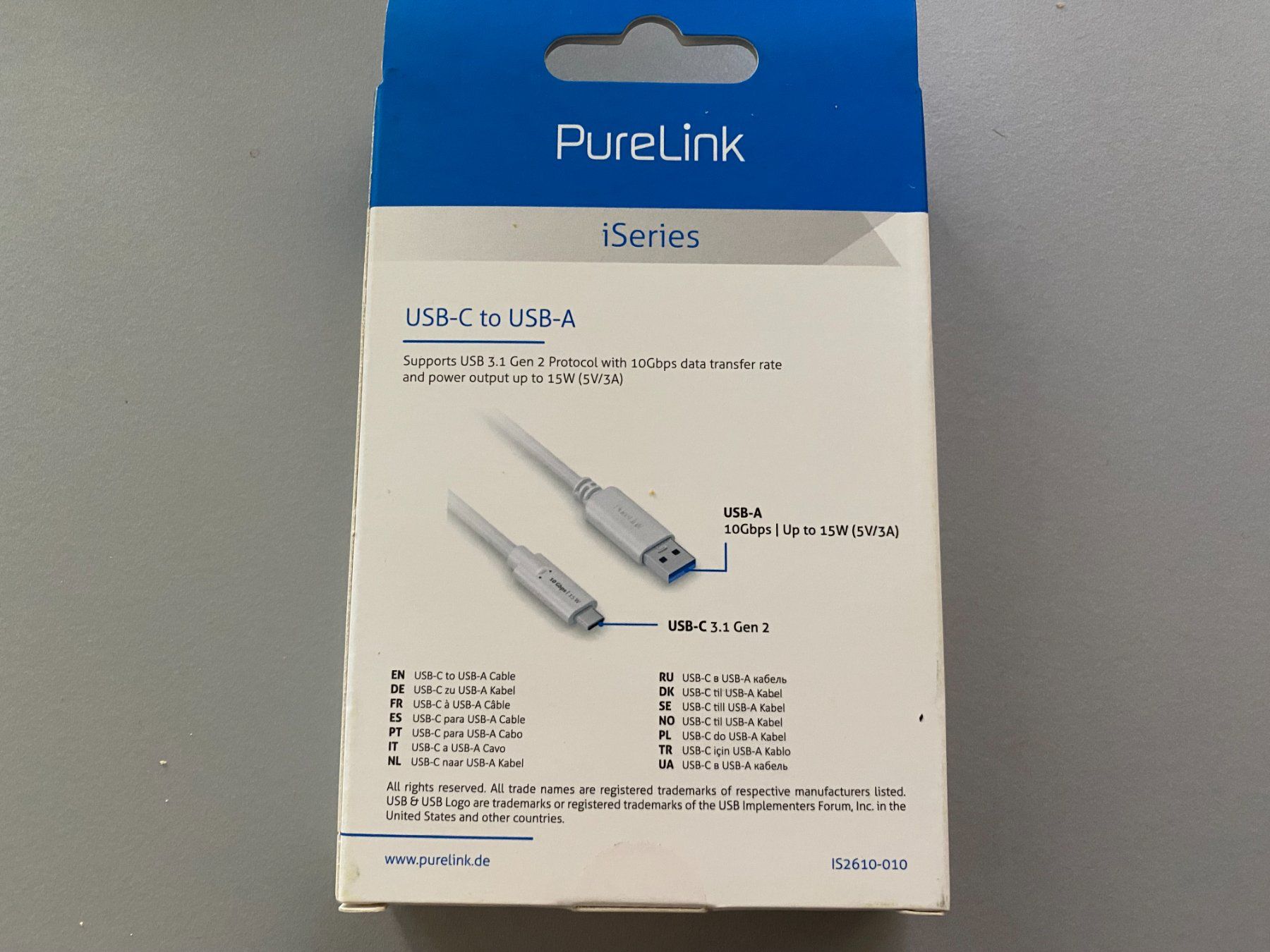 Cavi: Purelink USB 3.1-Kabel 10Gbps USB A - USB C 1m – Nuovo e nell'imballaggio originale da Langwiesen venduto da Restposten-24 1