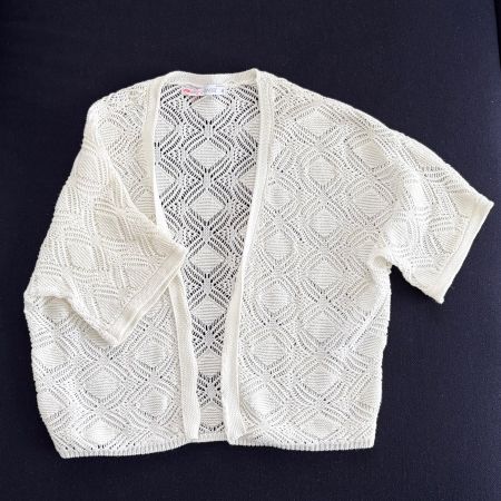 Leichter Sommer Cardigan, weiss, Gr. M