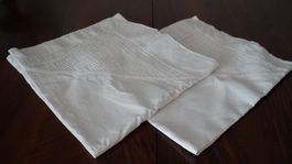 2 Kissen Bezüge mit Spitzenbesatz 90x78