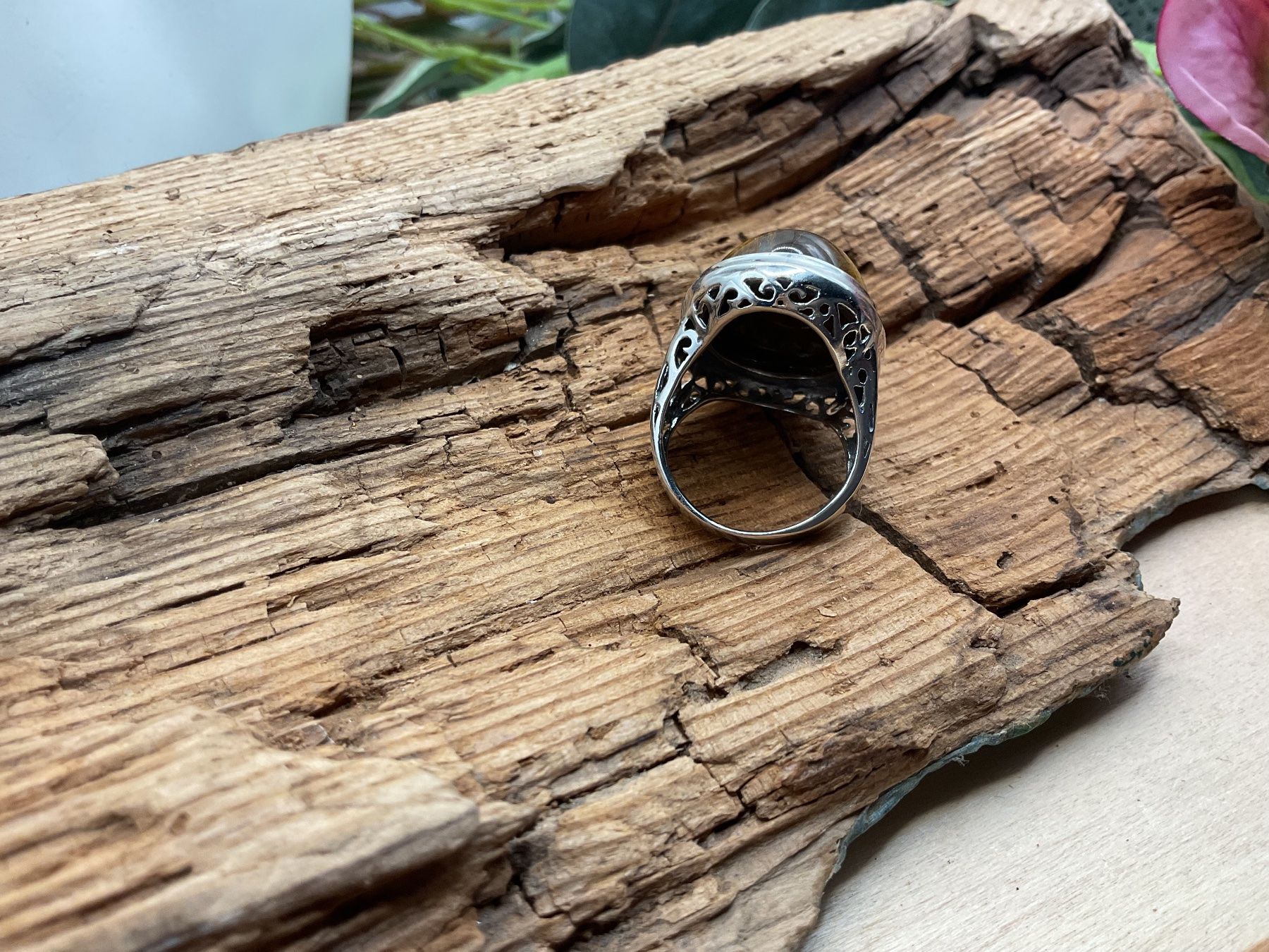 Ringe: Statementring, Sterlings. mit Tigerauge, Gr. 56.5 – Neu (gemäss Beschreibung) aus Luzern von S.Kern01 4