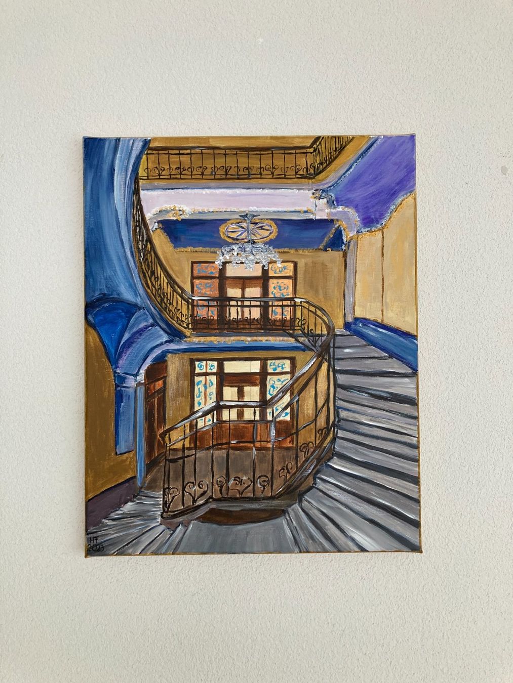 Dipinti: Das Treppenhaus - Acrylbild – Nuovo (secondo la descrizione) da Cham venduto da Felha 2