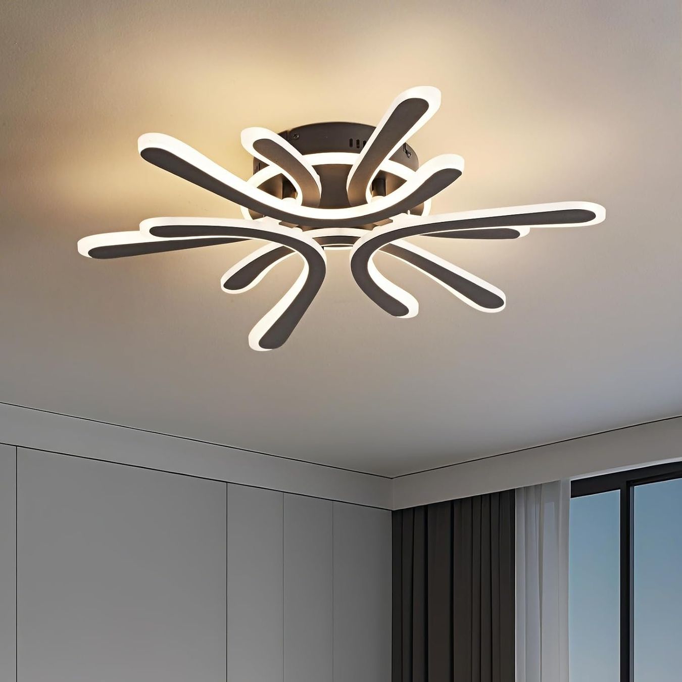 Lampadari & plafoniere: LED Deckenleuchte Blume 40W Dimmbar 2800–6000K Schwarz – Nuovo e nell'imballaggio originale da St. Gallen venduto da RestpostenSG