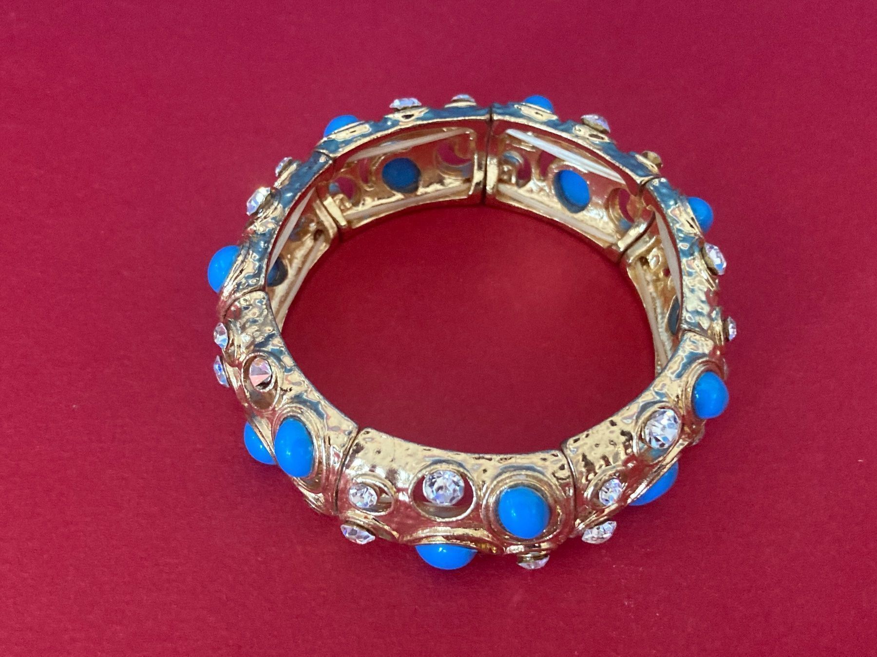 Bracciali & Braccialetti: Armreif vergoldet blauer glitzer – Usato da Laufen venduto da Trendmarket 9