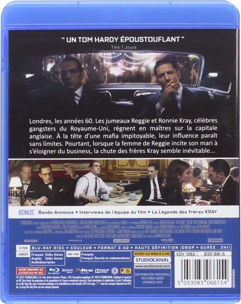 Tutti i DVDs: Legend 2015 (Blu-ray) – Usato da Geneve venduto da MartyGeneve 1