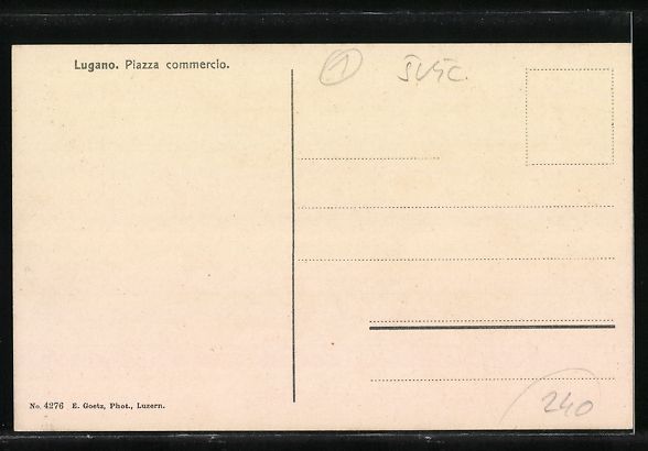 Cartoline postali: Lugano, Manifatture, Sartoria, Piazza co – Usato da Berlin venduto da bartko-reher 1