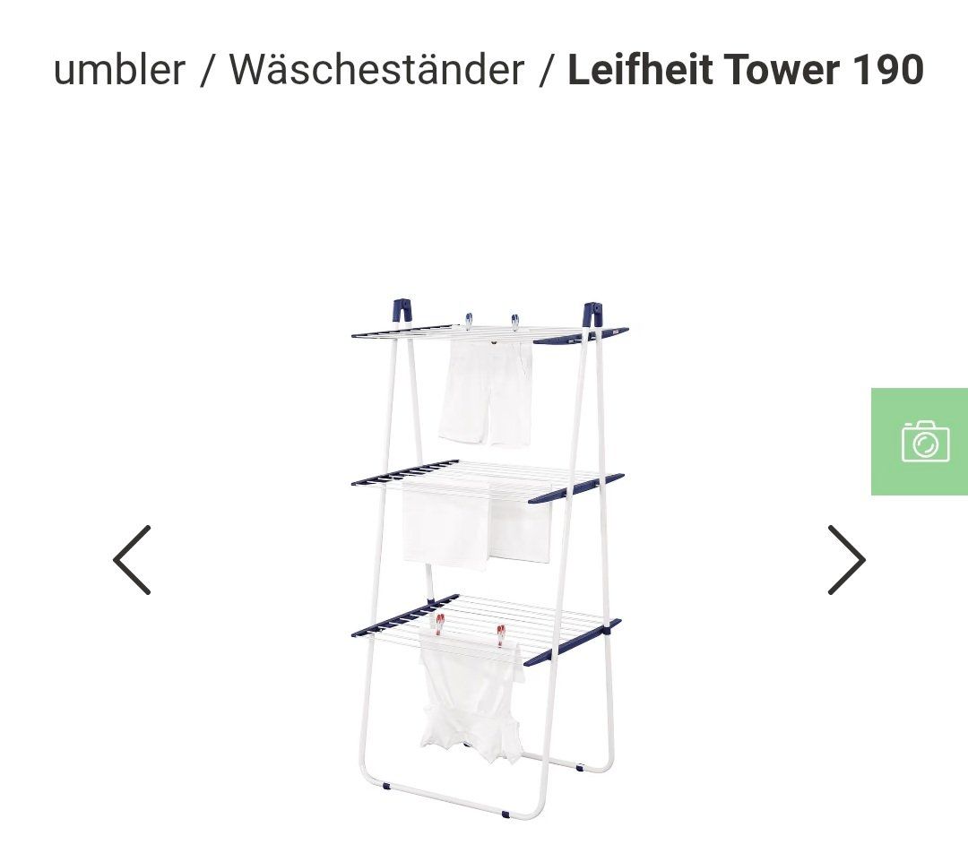 Leifheit Wäscheständer: Turmtrockner – Gebraucht aus Salmsach von watch01