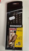SDS-Plus Bohrer 5x DIAGER Booster Plus 6mm, 8mm, 10mm