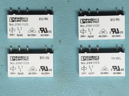 4xPhoenix Leistungsrelais mit 24VDC-Spule REL-MR-24D 2961105