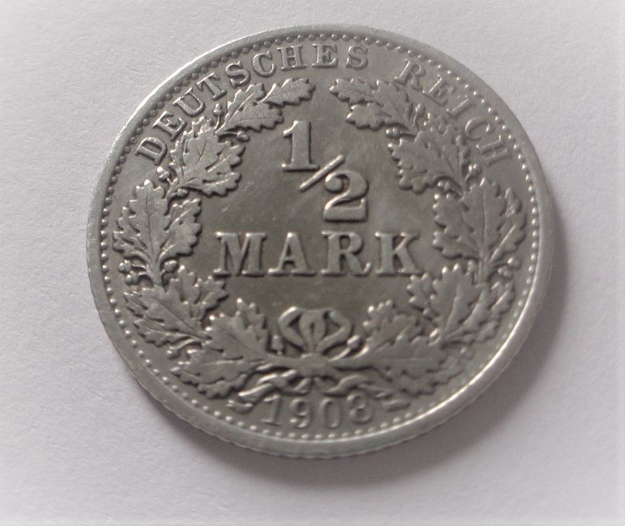 1/2 Mark Deutsches Reich 1908 A (Gebraucht) in Zürich für CHF 3 – mit ...