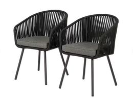 HOME24 Gartenstuhl NOXI 2er-Set, schwarz (26060748)