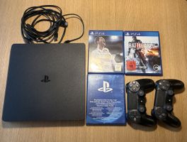 Sony PlayStation 4 Slim 1 TB inkl. 2 Controller und 2 Spiele
