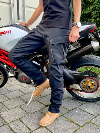 PandaMoto: Stylische, wasserdichte Textilhose, 29W/32L