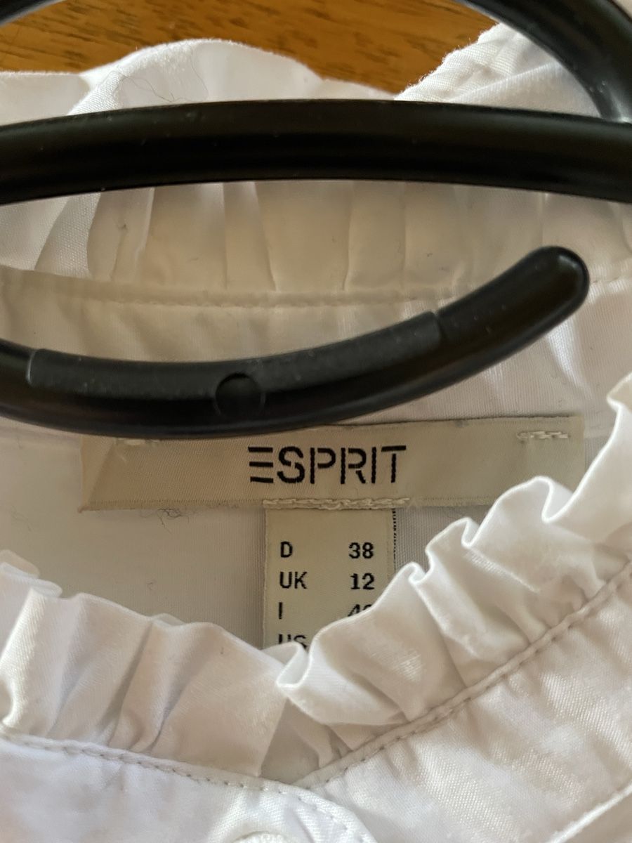 Esprit Camicette: Esprit Bluse 38 weiss Rüschenkragen – Nuovo (secondo la descrizione) da Bertschikon Gossau venduto da kel_wf2y 5