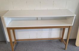 Schöne Konsole in weiss/Holz 120 x 32 cm