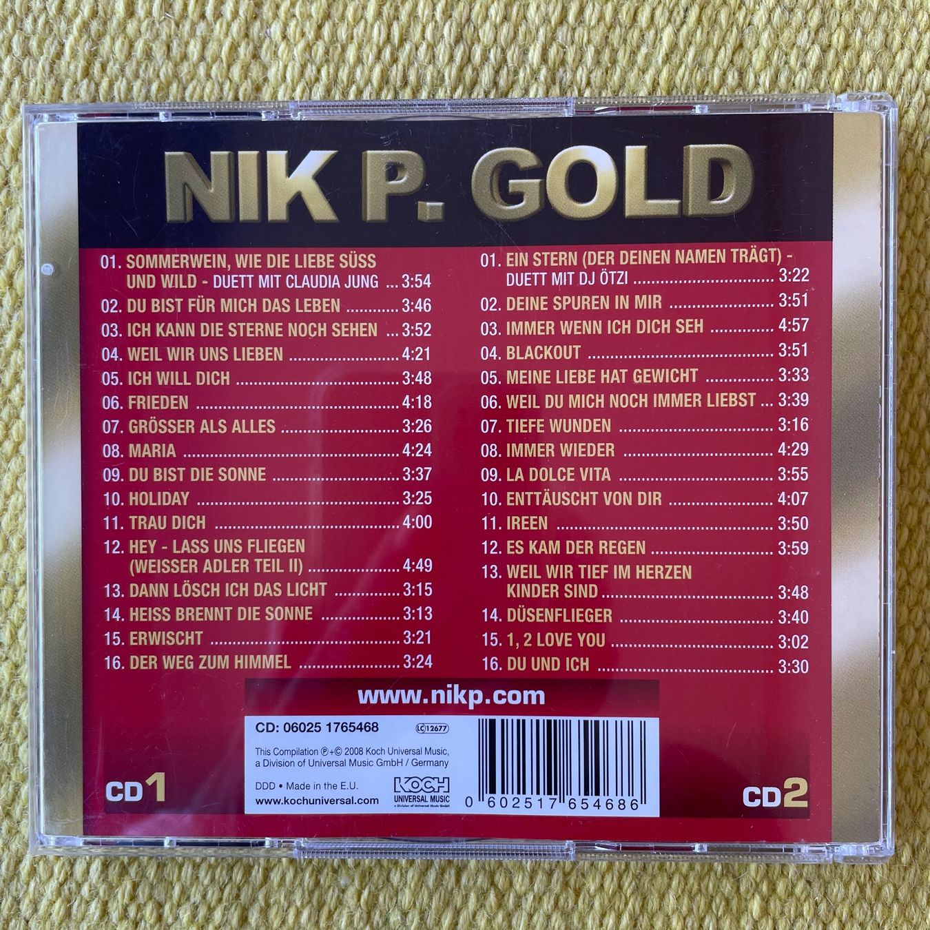 CD: NIK P.-2CD GOLD 32 ORIGINAL HITS – Usato da Rorschacherberg venduto da CD-Roli 1