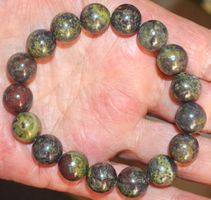 Armband B-1109 – Drachen Blutstein 12mm Perlen elastisch