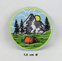 FREE CAMPING - Aufnäher - Aufbügler - Stickerei - 7,5cm  Ø