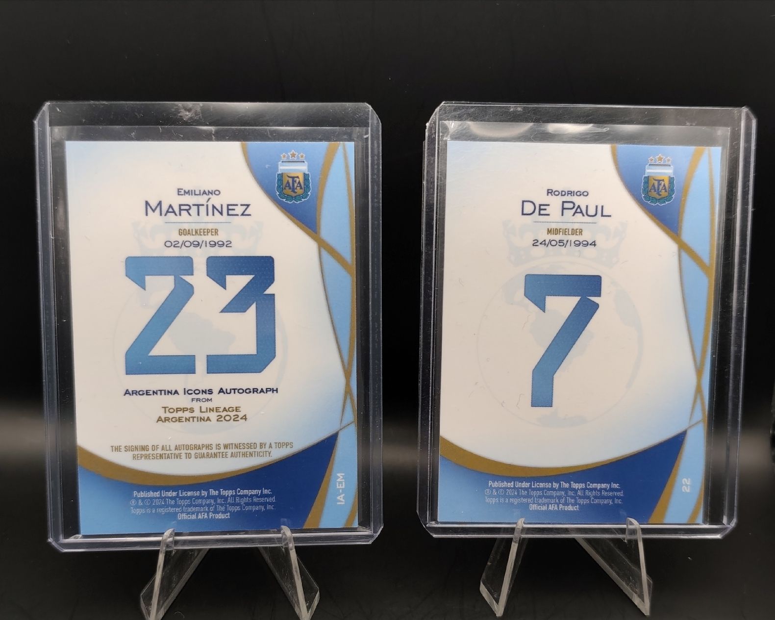 Topps Sammelbilder & Trading cards: 2x Topps Lineage Argentina E. Martinez Auto + De Paul – Gebraucht aus Ostermundigen von DaCards 1